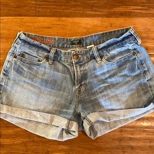 Jcrew light wash jean shorts